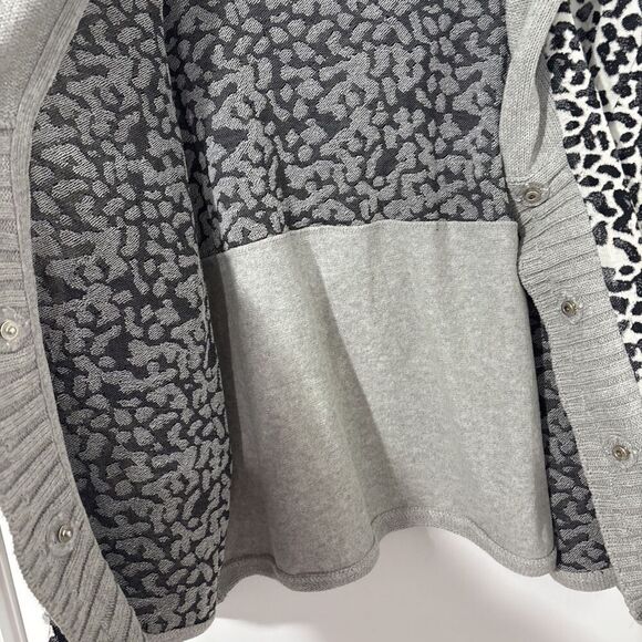 Aldo Martins Cardigan Sz 10 Animal Print Snaps Pockets Hooded Designer Spain - Picture 16 of 16